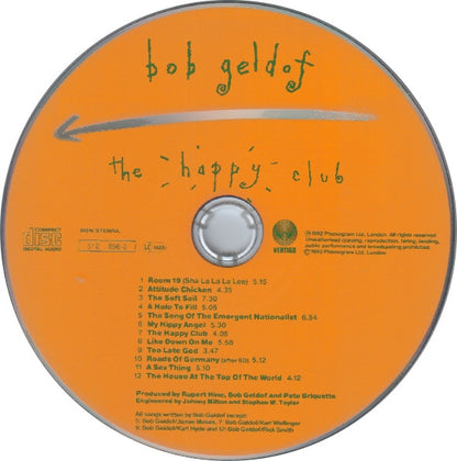 Bob Geldof : The Happy Club (CD, Album)