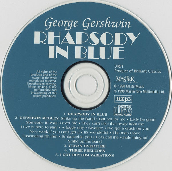 Daniel Wayenberg, Amsterdam Saxophone Quartet : George Gershwin - Rhapsody In Blue (CD, Album)