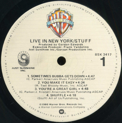 Stuff (2) : Live In New York (LP, Album, Los)