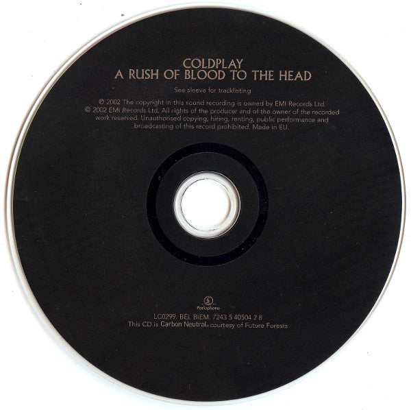 Coldplay : A Rush Of Blood To The Head (CD, Album)