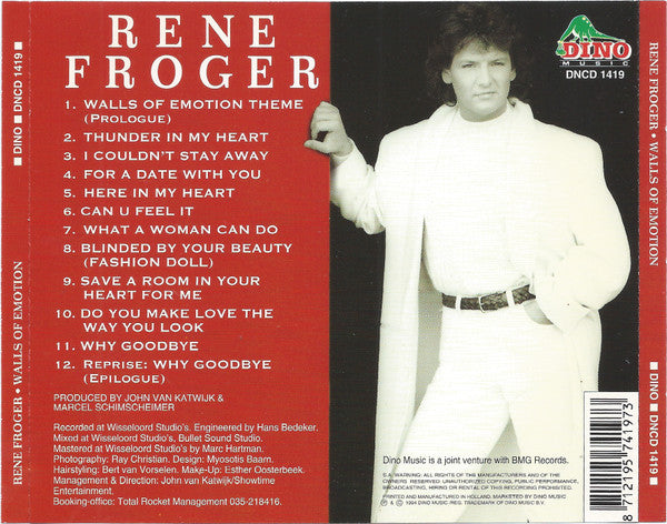 Rene Froger* : Walls Of Emotion (CD, Album)