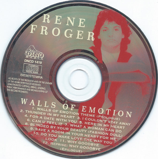 Rene Froger* : Walls Of Emotion (CD, Album)