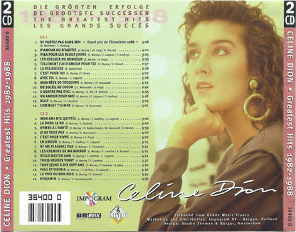 Céline Dion : Die Größten Erfolge / De Grootste Successen / The Greatest Hits / Les Grands Succès 1982-1988 (2xCD, Comp)