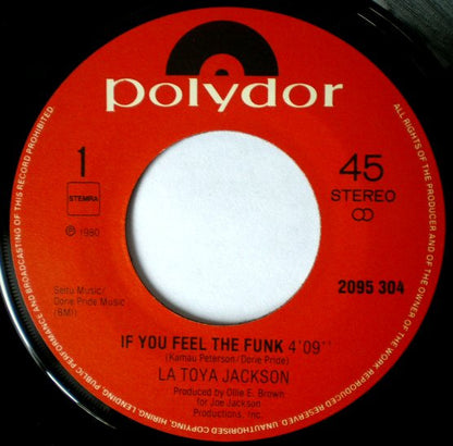 La Toya Jackson : If You Feel The Funk (7", Single)