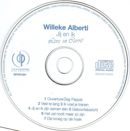 Willeke Alberti : Jij En Ik (Live In Carré) (CD, Comp)