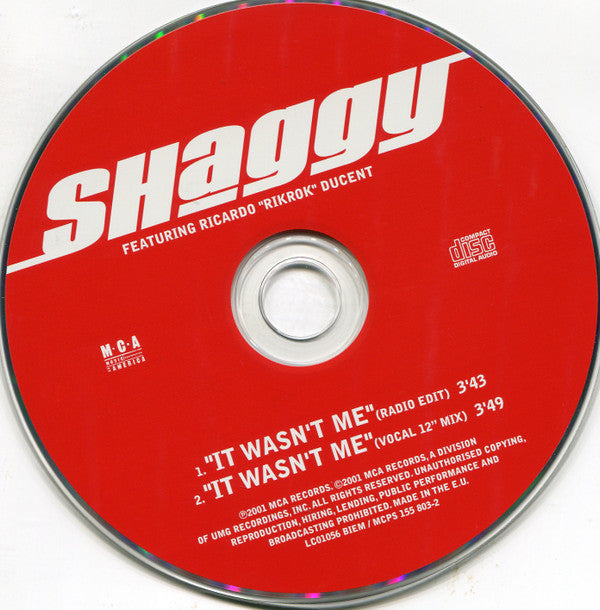 Shaggy Featuring Rikrok* : It Wasn't Me (CD, Single)