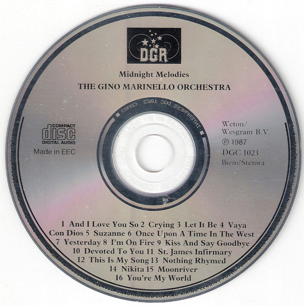 The Gino Marinello Orchestra : Midnight Melodies - 16 Romantic Instrumentals (CD, Album)