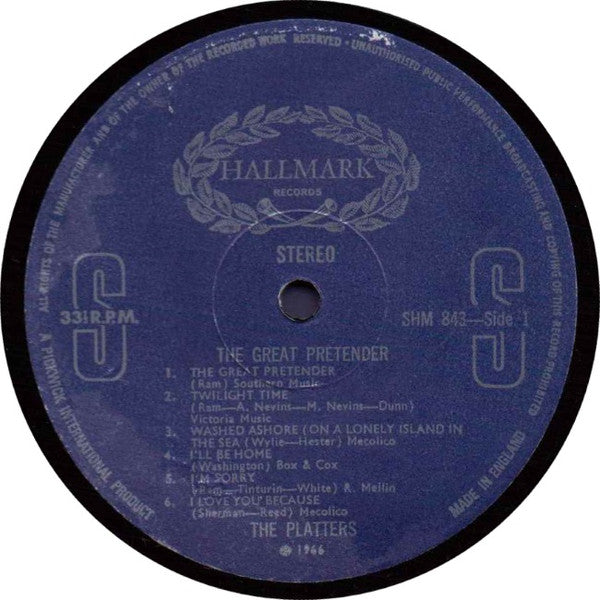 The Platters : The Platters Greatest Hits (3xLP, Comp)