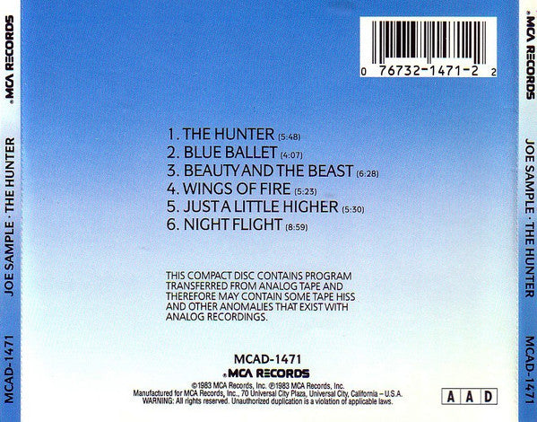 Joe Sample : The Hunter (CD, Album, RE)