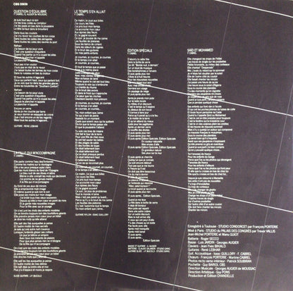 Francis Cabrel : Quelqu'un De L'intérieur (LP, Album)