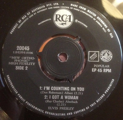Elvis Presley : I'm Counting On You (7", EP)