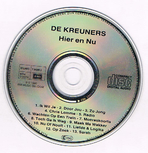 De Kreuners : Hier En Nu (CD, Album)