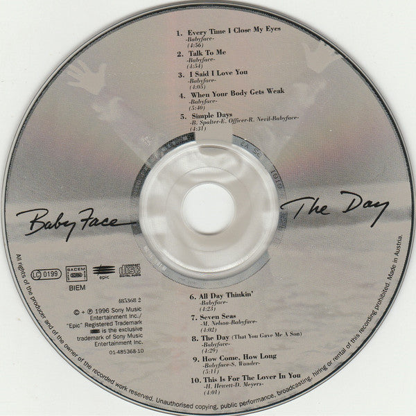 Babyface : The Day (CD, Album)