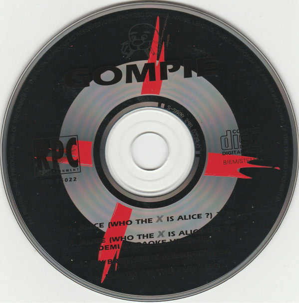 Gompie : Alice, Who The X Is Alice? (Living Next Door To Alice) (CD, Maxi)