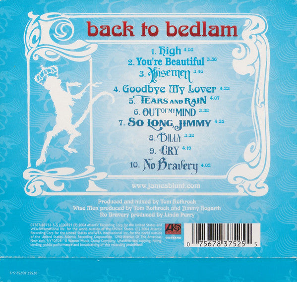 James Blunt : Back To Bedlam (CD, Album)