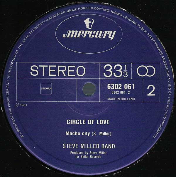 Steve Miller Band : Circle Of Love (LP, Album)