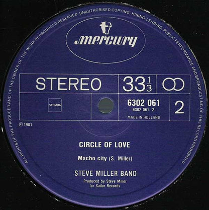 Steve Miller Band : Circle Of Love (LP, Album)