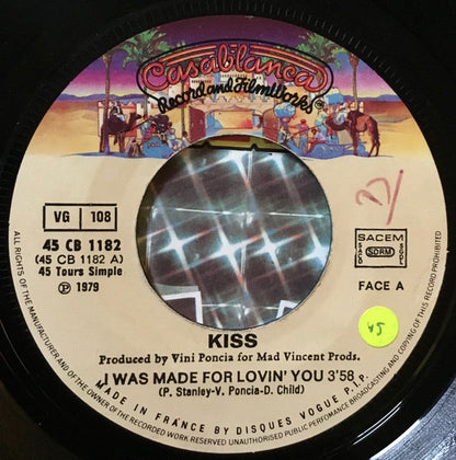 Kiss : I Was Made For Lovin' You (7", Single)