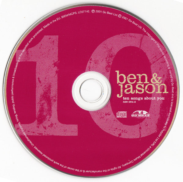 Ben & Jason : Ten Songs About You (CD, Album, Enh, S/Edition)