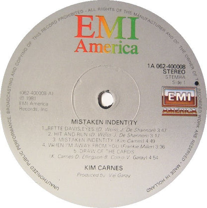 Kim Carnes : Mistaken Identity (LP, Album)