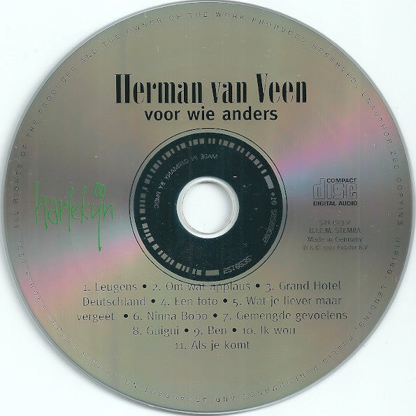 Herman van Veen : Voor Wie Anders (CD, Album)