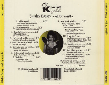 Shirley Bassey : All By Myself (CD, Comp)