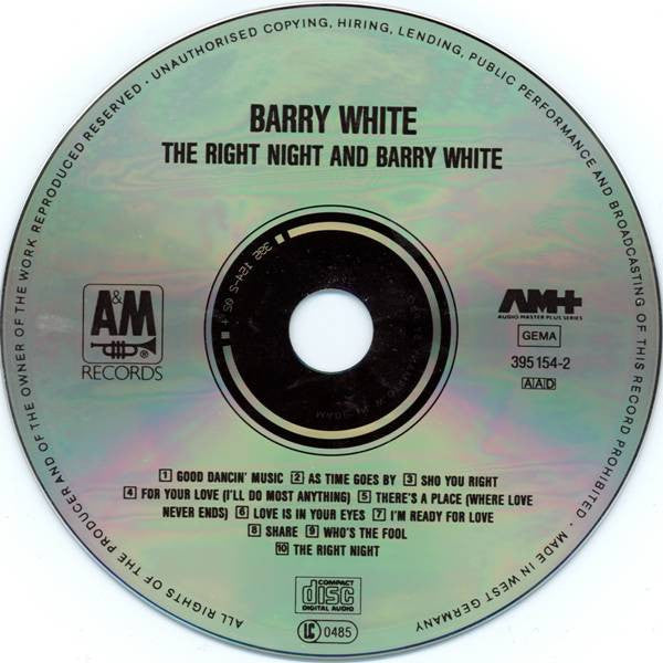 Barry White : The Right Night & Barry White (CD, Album)