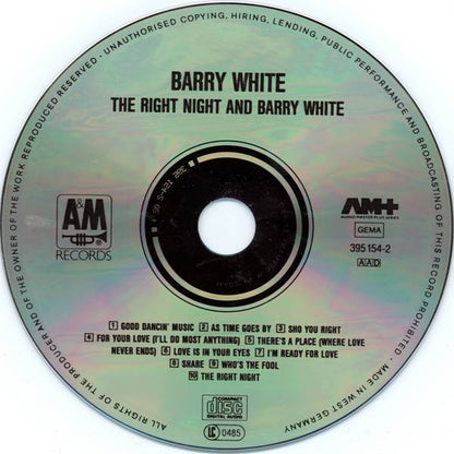 Barry White : The Right Night & Barry White (CD, Album)