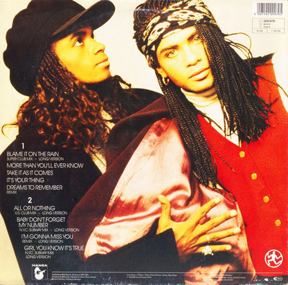 Milli Vanilli : All Or Nothing - The U.S. Remix Album (LP, Album, Gat)