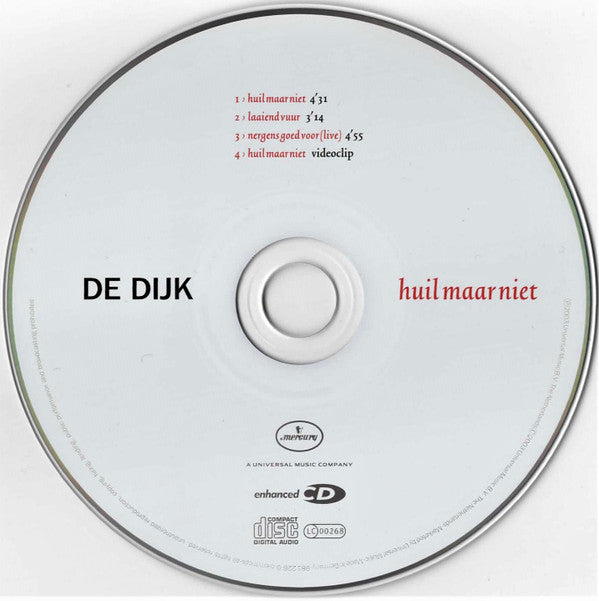 De Dijk : Huil Maar Niet (CD, Maxi, Dig)