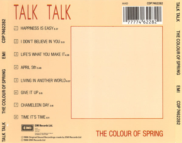 Talk Talk : The Colour Of Spring (CD, Album)