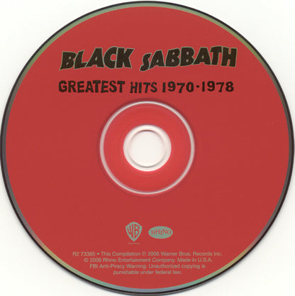 Black Sabbath : Greatest Hits 1970-1978 (CD, Comp, RM)