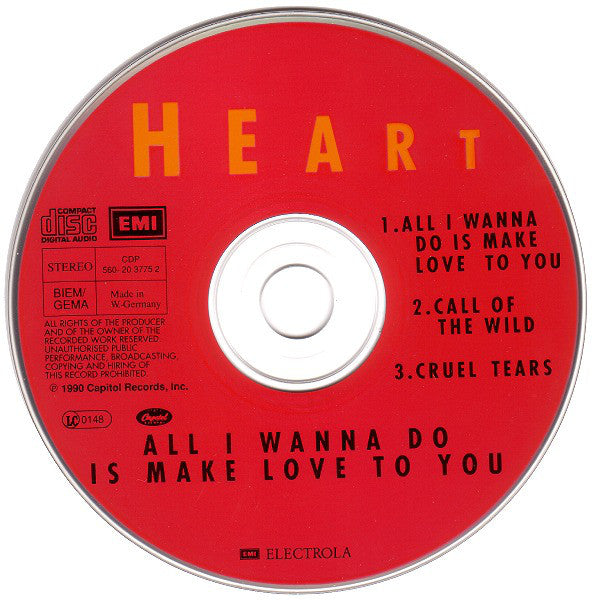 Heart : All I Wanna Do Is Make Love To You (CD, Maxi)