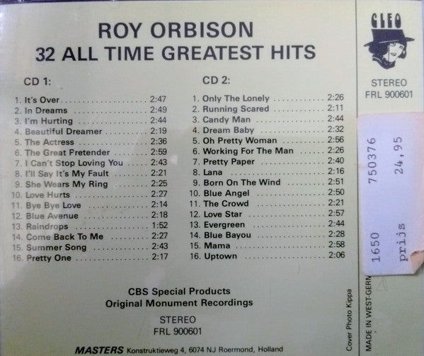 Roy Orbison : 32 All Time Greatest Hits (2xCD, Comp)