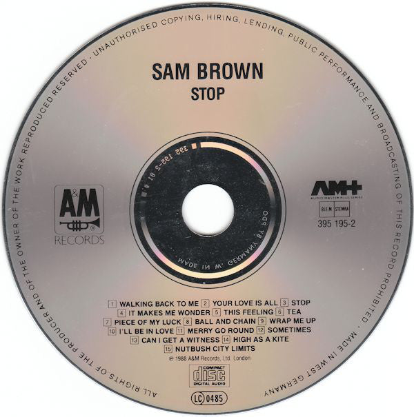 Sam Brown : Stop! (CD, Album)