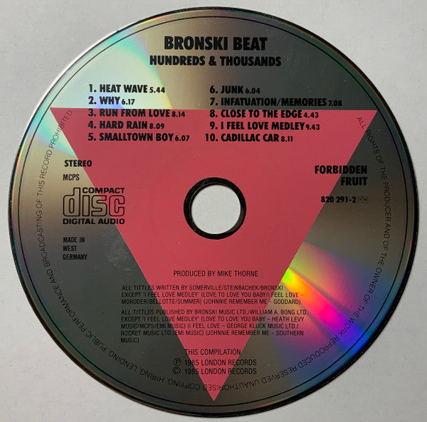 Bronski Beat : Hundreds & Thousands (CD, Album)