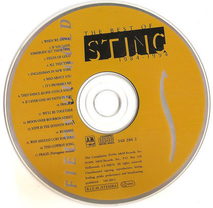 Sting : Fields Of Gold: The Best Of Sting 1984 - 1994 (CD, Comp)