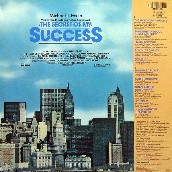 Various : The Secret Of My Success - Music From The Motion Picture Soundtrack (LP, Comp)