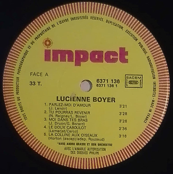 Lucienne Boyer : Lucienne Boyer (LP, Comp)