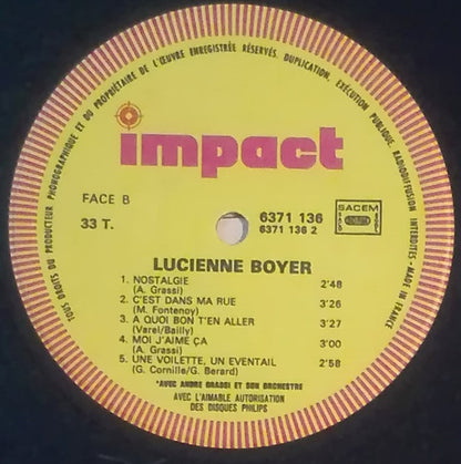 Lucienne Boyer : Lucienne Boyer (LP, Comp)