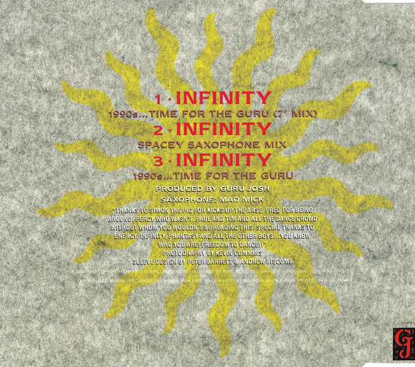 Guru Josh : Infinity (1990's...Time For The Guru) (CD, Single)