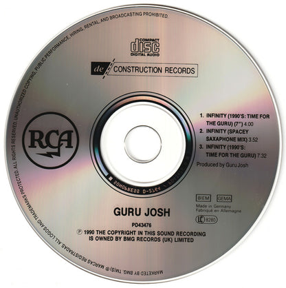 Guru Josh : Infinity (1990's...Time For The Guru) (CD, Single)