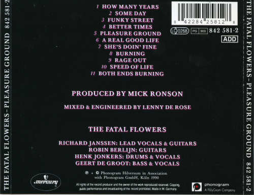 The Fatal Flowers : Pleasure Ground (CD, Album, Sil)