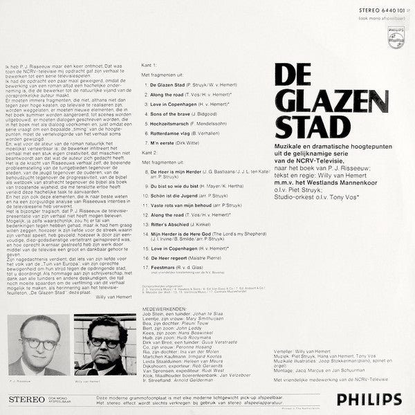 Willy van Hemert / Tony Vos / Piet Struijk : De Glazen Stad (LP, Album, RP)