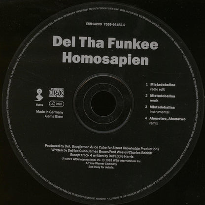 Del Tha Funkee Homosapien : Mistadobalina (CD, Single)