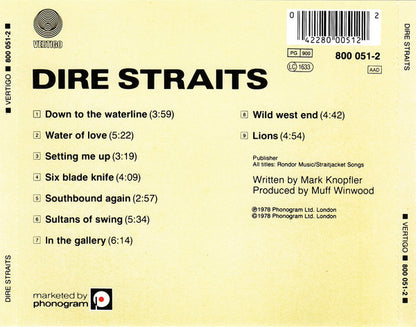 Dire Straits : Dire Straits (CD, Album, RE, Red)