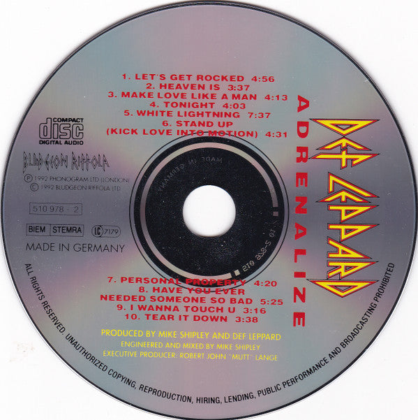 Def Leppard : Adrenalize (CD, Album)