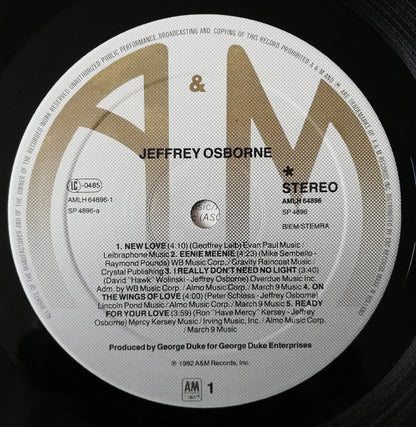 Jeffrey Osborne : Jeffrey Osborne (LP, Album)