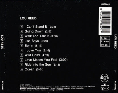 Lou Reed : Lou Reed (CD, Album, RE)