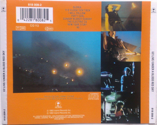 U2 : Live / Under A Blood Red Sky (CD, Album, RE)